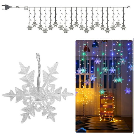 

4M 19 Hung Led Lights String Lights Curtain Snowflake Lights Curtain