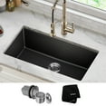 thumbnail image 2 of KRAUS Quarza 31” Undermount Single Bowl Granite Kitchen Sink in Black Onyx, 2 of 8