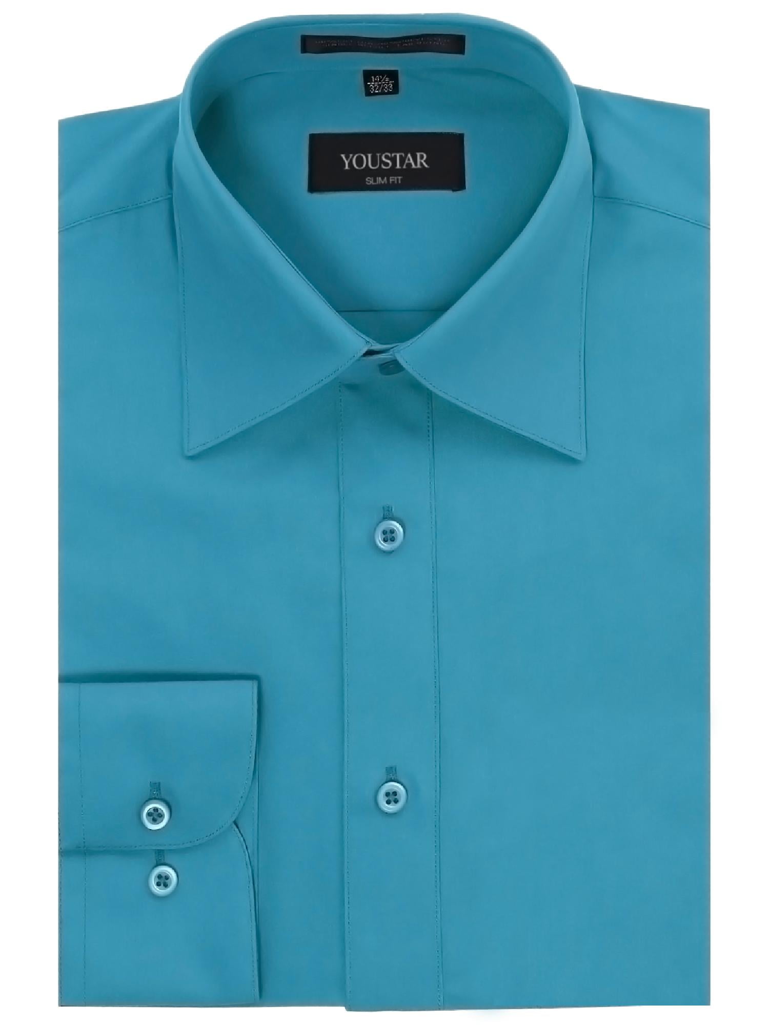 FashionOutfit Men's Slim Fit Dress Shirts