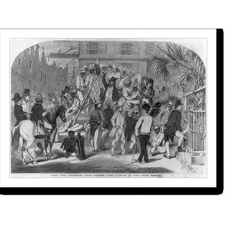Historic Print, Slave sale, Charleston, S.C., 18" x 24"