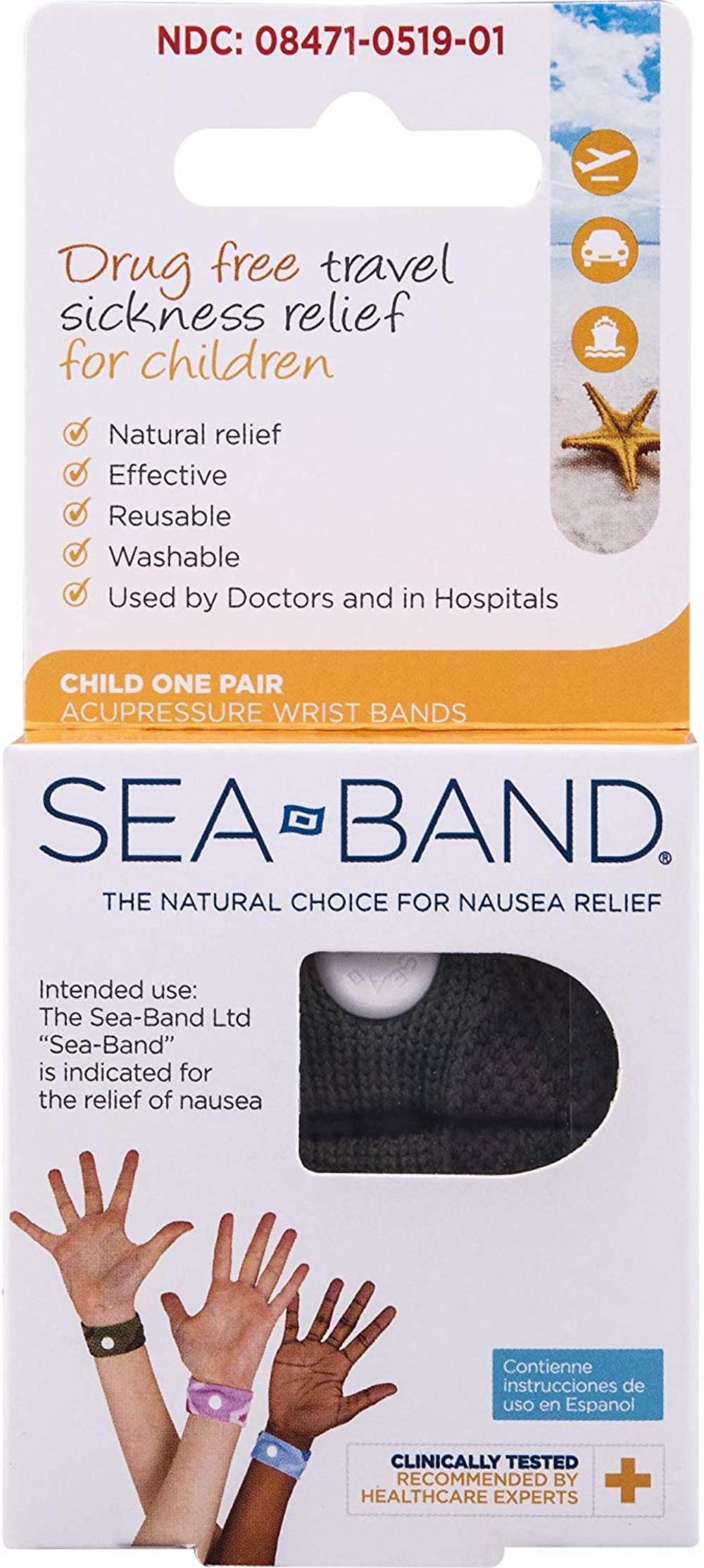 SeaBand Wristband, Child, Colors May Vary, 1 Pair, AntiNausea