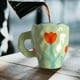 thumbnail image 4 of Tazas de café de , tazas, de desayuno, leche, agua, tazas de té, taza de la , cristalería, café en casa, regalo de cumpleaños Verde Macarena Tazas de café de cerámica, 4 of 8