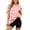 1-Pink, variant on Arlun Women's Camo Print Short Sleeve T Shirts Trendy Classic Crew Neck Loose Breathable Tops Loose Fit Comfortable Daily Wear Summer Street Style Graphic Tees 1-Pink XL