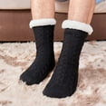 thumbnail image 4 of Men/Women's Thick Warm Slipper Socks Non Slip Winter Cozy Fuzzy Fleece Lining Thermal Sock with Grips, 4 of 7