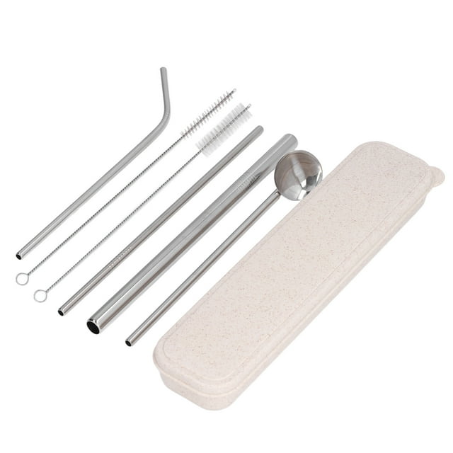 Pailles de Boisson, Pailles de Boisson en Métal d'Acier Inoxydable 304 Portable Réutilisables Pailles de Boisson en Acier Inoxydable Design Révolutionnaire