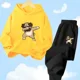 thumbnail image 4 of Conjunto de sudadera con capucha y pantalones de bulldog francés divertidos, conjunto de dos piezas, chándal informal fino, ropa deportiva para niños y bebés, 4 of 5