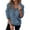 Blue, variant on Women's Winter Solid Color Half Zip Lapel Collar Jacquard Print Sweatshirt, Fleece Lined Pocket Hoodless Long Sleeve Pullover Top with Loose Fit Comfortable Fabric for Casual Daily Wear Blue L