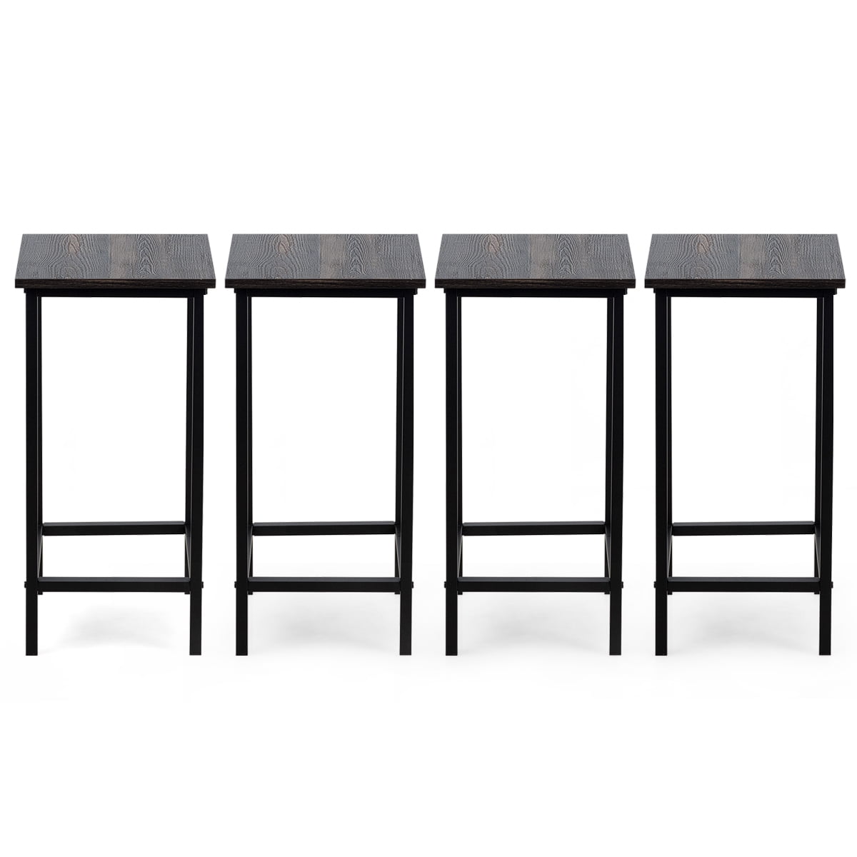 Topbuy Set of 4 Bar Stool High Backless Counter Height Dining Chair W