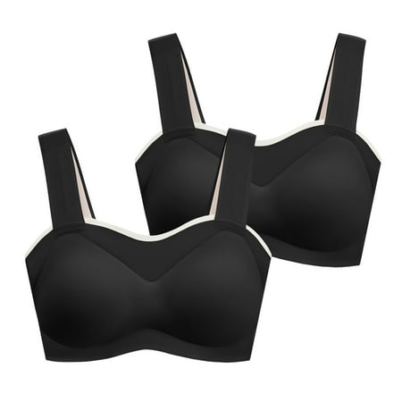 

Young Ladies 2PCS Seamless Rimless Tank Style Bra Beauty Back Wrap Removable Chest Pad Daily Sport Underwear