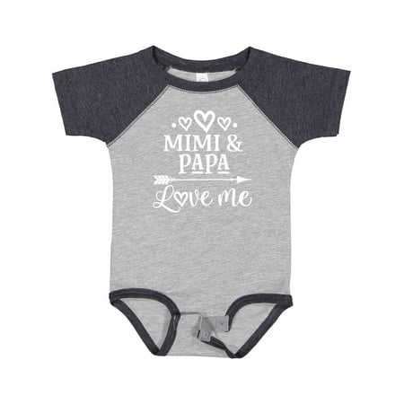 

Inktastic Mimi and Papa Love Me for Grandchild Gift Baby Boy or Baby Girl Bodysuit