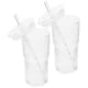 thumbnail image 2 of 2Pcs Glass Tumbler Cups with Lid and Straw Water Coffee Drinking Bottle Juice Cup Beverage Cup, 2 of 4