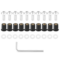 10pcs M5 5mm Motorcycle Windscreen Screws Fairing Windscreen Screws Bolt Windshield Mounting Nuts Silver Tone