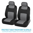thumbnail image 3 of Juego completo de fundas de asiento BDK PolyPro, gris sobre negro, ajuste universal, 3 of 8