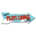 thumbnail image 1 of SignMission P-ARROW12-999674 12 x 36 in. Wide Pilots Lounge Arrow Sign, 1 of 4
