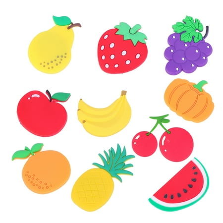 

10Pcs Creative Fruit Shape Refrigerator Magnet Sticker Magnet Resin Strawberry Cherry Fridge Magnet Sticker