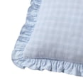 thumbnail image 3 of My Texas House 18" x 18" Blue Ruffle Plaid Cotton Decorative Pillow, 3 of 5