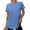 Blue, variant on Lixiuxyad Women Basic Tee Women's Summer Casual Loose Fit Short Sleeve Round Neck Plain Color T Shirt Comfortable Breathable Fashion Top For Daily Wear,Black