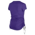 thumbnail image 3 of Women's New Era Purple Baltimore Ravens Ruched Side T-Shirt, 3 of 3