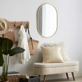 thumbnail image 3 of Bouclair Gold Oval Framed Mirror 20 X 30 in (50 X 75 cm), 3 of 10