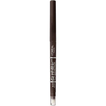 L'Oreal Paris Infallible Never Fail Pencil Eyeliner with Built in Sharpener, Black Brown, 0.008 (Best Blue Eyeliner In India)