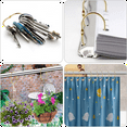 thumbnail image 2 of 12 Pcs Open Shower Curtain Hook Rings Oval Hanging for Rod Hooks Metal Bathroom Black, 2 of 8