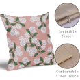 thumbnail image 3 of Pink Green White Hydrangea Pillow Covers 20x20 Set of 2 Floral Leaves Print Decorative Throw Pillowcases Outdoor Rustic Flower Farmhouse Spring Cushion Cases Decor for Home Couch Sofa Bed, 3 of 7