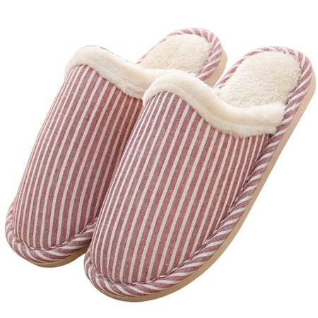 

Striped House Slippers Creative Indoor Slippers Fluffy Slippers for Men Women