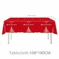 thumbnail image 2 of Christmas Tableware, Plastic Tablecloth, Christmas Tree Pattern, Waterproof Oil-proof Disposable Party Decoration, 2 of 7