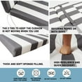 thumbnail image 2 of IVV 2PCS Chaise Lounge Cushions, 75 x 22.8 x 2 Inch Lounge Chair Cushions for Outdoor Furniture - Waterproof Patio Replacement Cushion, Gray and White Stripe, 2 of 5