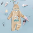 thumbnail image 2 of Nwiuh My First Easter Baby Boy Outfit Newborn Long Sleeve Romper Jumpsuit Onesie Coming Home Outfits Clothes (Beige, 3-6 Months), 2 of 6