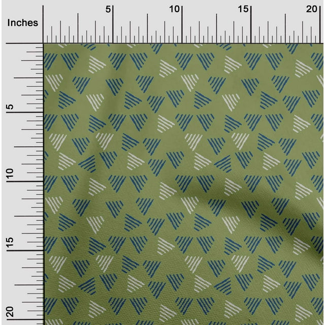 oneOone Cotton Cambric Fabric Triangle Block Decor Fabric Printed BTY 56 Inch Wide