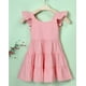 thumbnail image 1 of Verano primavera bebé niña vestido niñas pequeñas Fly manga sólido volantes sin mangas vestido de algodón de lino A-Line vestidos de fiesta 130 (5-6T) Gao Jinjia LED, 1 of 2