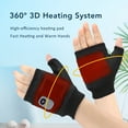 thumbnail image 5 of Wiher Electric Heated Gloves,Fingerless Hand Warmers for Women and Men,3 Temperature Settings,360-Degree Rapid Heating,for Winter Cold Weather (Black), 5 of 9