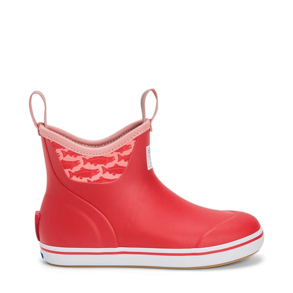 Xtratuf Women's 6" Ankle Deck Boot Ankle Deck Boot Women In Red/Sockeyesalmon 6 M