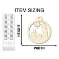 thumbnail image 2 of Unfinished Wood Bethlehem Nativity Ornament Shape - Christmas - Craft - up to 46" DIY 4" / 1/4", 2 of 4