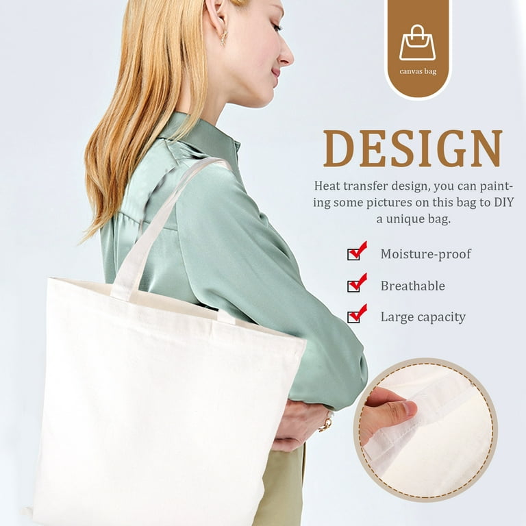 Wholesale Sublimation Blank Pattern Canvas Shopping Bags Eco