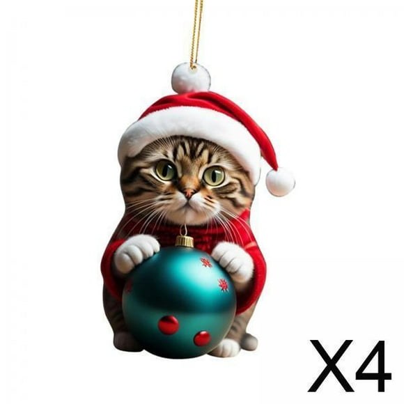 Adorno colgante de gato Navidad 2023 Macarena Estilo B