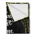 thumbnail image 2 of Saying Soft Flannel Fleece Throw Blanket, Uplifting Sayings Better Life Cursive Typography Inspirational Pattern, Cozy Plush for Indoor and Outdoor Use, 50" x 70", Yellow and Dark Taupe, by Ambesonne, 2 of 5