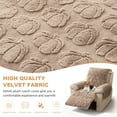 thumbnail image 4 of Eurhowing Fleece Recliner Chair Cover, Non-Slip Stretchable Recline Sofa Slipcover, Fuzzy Plush Washable Armchair Reclining Furniture Protector, Khaki, 4 of 10