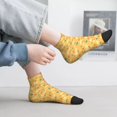 thumbnail image 6 of Uemuo Flowe Chicken Printed Crew Socks, Moisture-Wicking Socks, Athletic Socks for Men Breathable Cushion Socks Casual Sport Socks for Running Traveling, 6 of 6