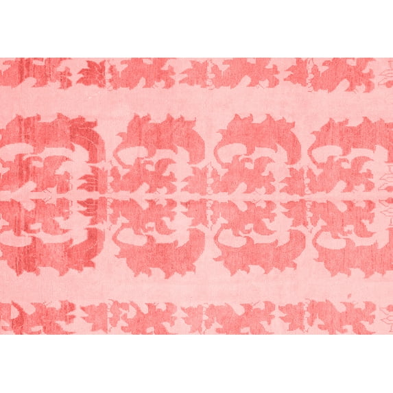 Ahgly Company Machine Washable Indoor Rectangle Abstract Red Modern Area Rugs, 2' x 5'