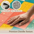 thumbnail image 6 of ODIKA 6'x9' Washable Area Rug Non-Slip, Easy Care, Bedside Hopscotch Retro Checkered Grid Storybook Number Layout for Family Room, Living Mater Bedroom, 6 of 7