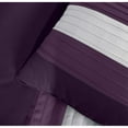 thumbnail image 4 of Chezmoi Collection Luxury Pleated Striped Comforter Set, California King, Purple/Lavender/Gray, 8-Piece, 4 of 10