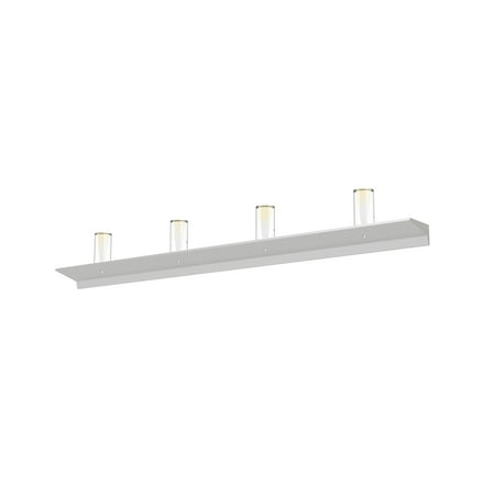 13 Sonneman Suspended Glass - Sonneman Lighting Votives 8-light ADA Satin White LED Wall Bar, Laser-Etched Crystal Shade