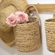 thumbnail image 4 of 3X Cesta de Mimbre para Colgar en la Pared Plantador Maceta de Flores de Cuerda Colgante para Interiores y Exteriores Decoración de Cesta, Cesta de Maceta Colgante S, 4 of 5