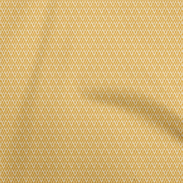 oneOone Polyester Spandex Yellow Fabric Mix Ikat Craft Projects Decor Fabric Printed By The Yard 56 Inch Wide