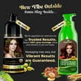 thumbnail image 4 of (5 pack) Herbishh Chestnut Brown Hair Color Shampoo for Gray Hair with Pack 2 Hair colour stain remover, Hair Dye Shampoo 3 in 1, 100% Gray Coverage, Permanent Hair Color for Men & Women, Ammonia-free, 500 ml, 4 of 15