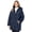 Navy, variant on Women's Plus Size Faux Fur Hood Puffer Coat