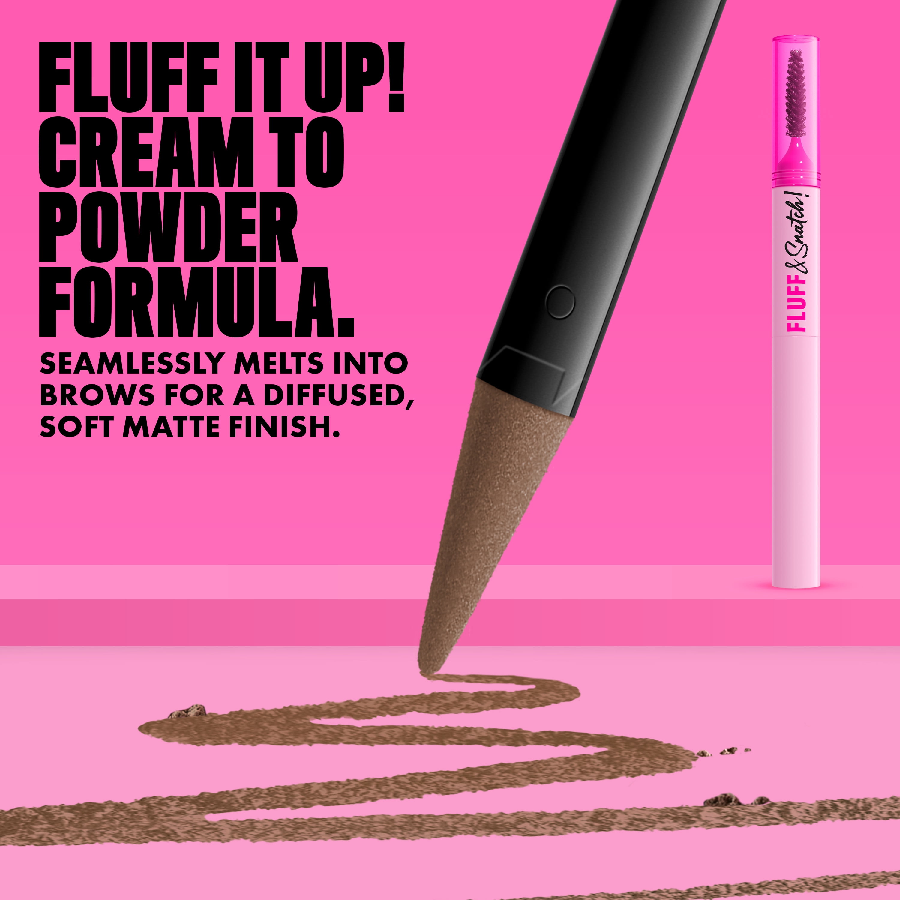 NYX Professional Makeup Fluff & Snatch Eyebrow Pencil, Eyebrow Powder Pen, Taupe, 0.04 oz
