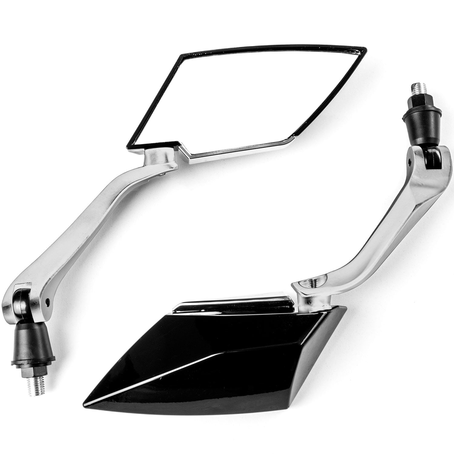 Krator Universal Black Motorcycle Mirrors Compatible with Honda Shadow